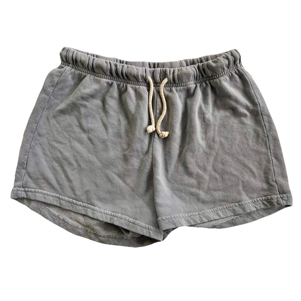 Perfect White Tee Womens Sweat Shorts Blue / Gray Cotton Drawstring Size S